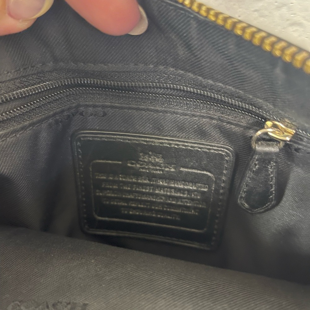 Coach Black Leather Crossbody with Gold Hardware - Picture 7 of 7